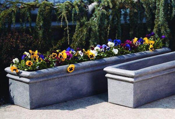 Double Rim Rectangle Box Planter 71.5 inches Large Window Vase